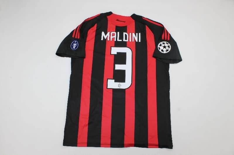 AC Milan Soccer Jersey Home Retro Replica 2008/09