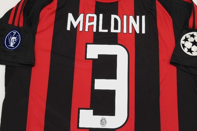 AC Milan Soccer Jersey Home Retro Replica 2008/09