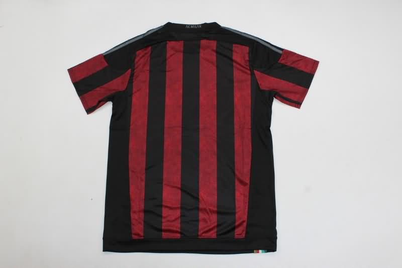AC Milan Soccer Jersey Home Retro Replica 2015/16