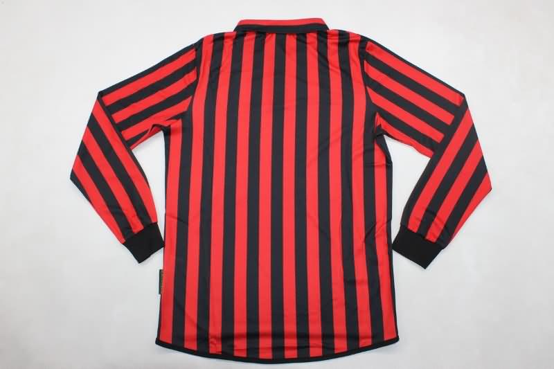 AC Milan Soccer Jersey Home Long Slevee Retro Replica 1999/00