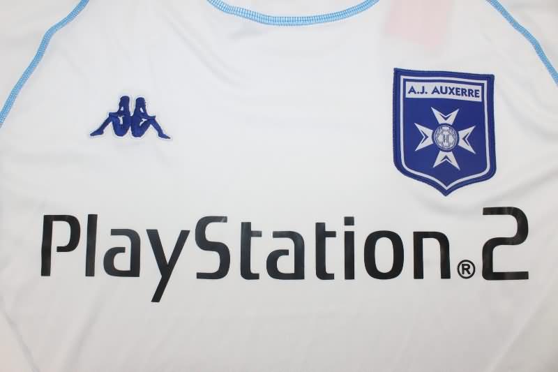 AJ Auxerre Soccer Jersey Home Long Sleeve Retro Replica 2003/04