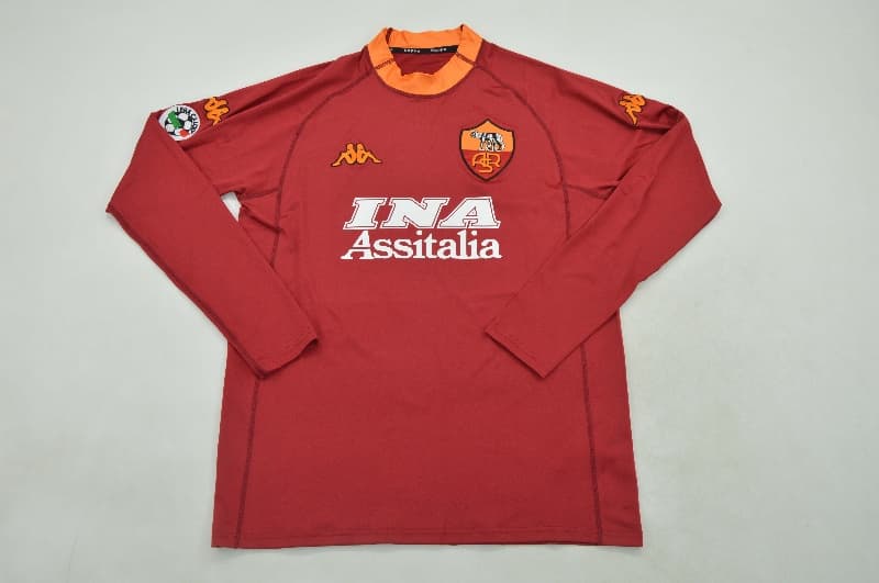 AAA Quality AS Roma 2000/01 Home Retro Long Sleeve Soccer Jersey AAA Quality AS Roma 2000/01 Home Retro Long Sleeve Soccer Jersey