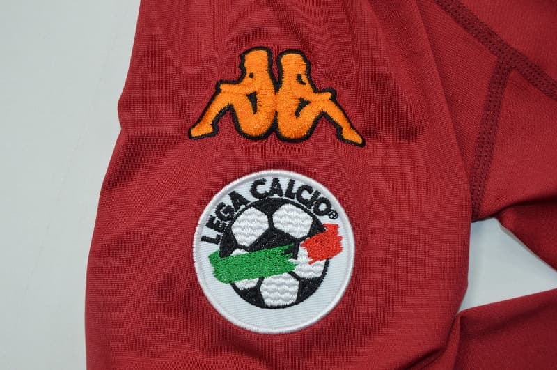 AAA Quality AS Roma 2000/01 Home Retro Long Sleeve Soccer Jersey