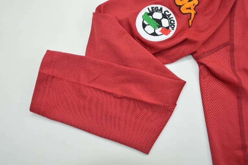 AAA Quality AS Roma 2000/01 Home Retro Long Sleeve Soccer Jersey