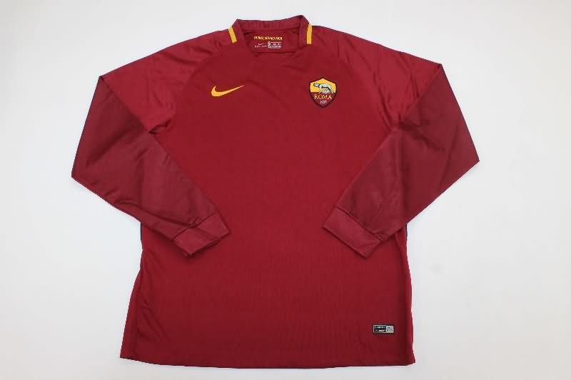 AAA Quality AS Roma 2017/18 Home Long Sleeve Retro Soccer Jersey