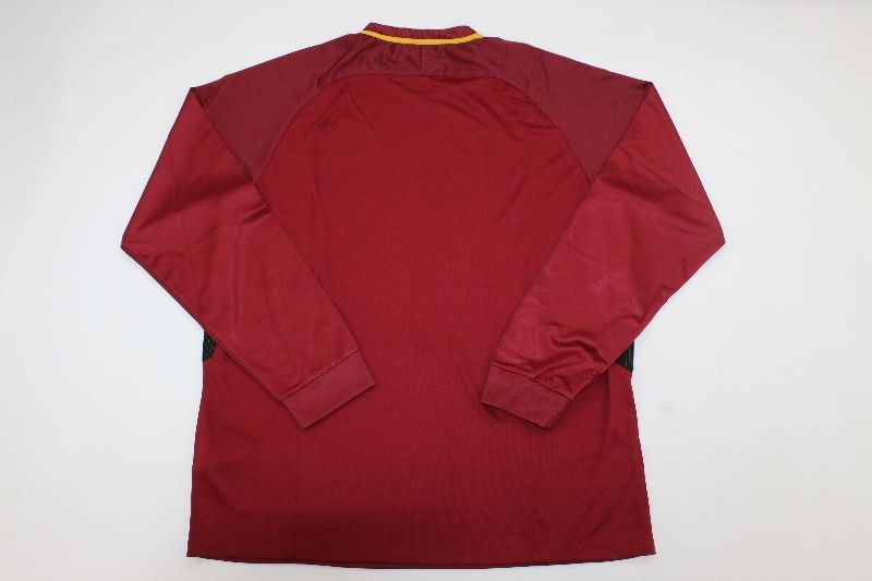 AAA Quality AS Roma 2017/18 Home Long Sleeve Retro Soccer Jersey
