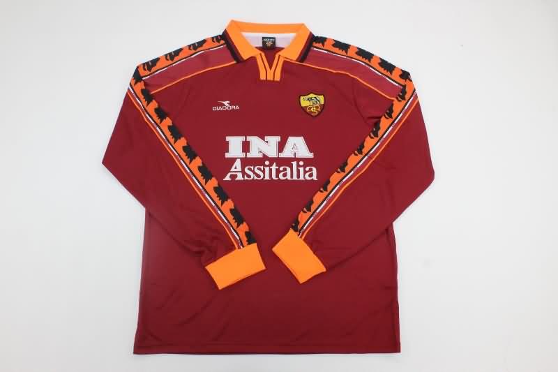 AS Roma Soccer Jersey Home Long Sleeve Retro Replica 1998/99