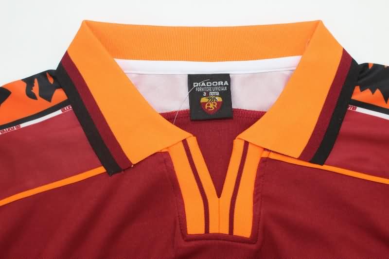 AS Roma Soccer Jersey Home Long Sleeve Retro Replica 1998/99