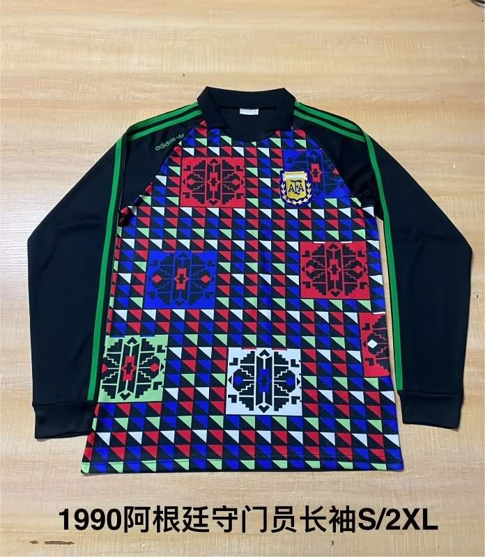 AAA Quality Argentina 1990 Goalkeeper Retro Long Sleeve Soccer Jersey