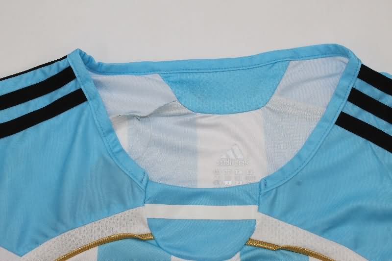 Argentina Soccer Jersey Home Long Sleeve Retro Replica 2006