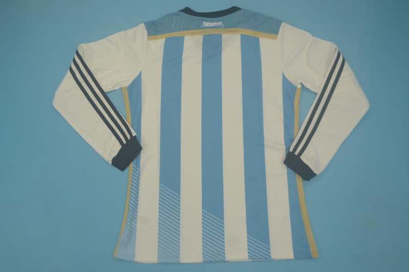 Argentina Soccer Jersey Home Long Sleeve Retro (Player) 2014