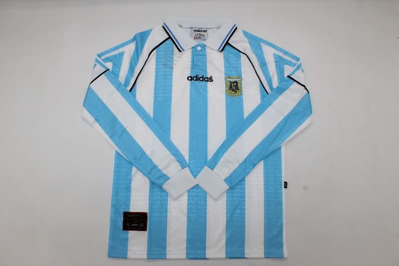 AAA Quality Argentina 1996/97 Home Long Sleeve Retro Soccer Jersey