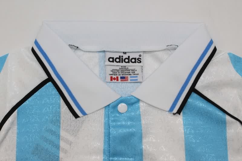 AAA Quality Argentina 1996/97 Home Long Sleeve Retro Soccer Jersey