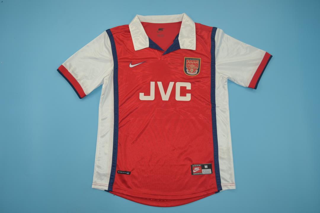 Arsenal Soccer Jersey Home Retro Replica 1998/99