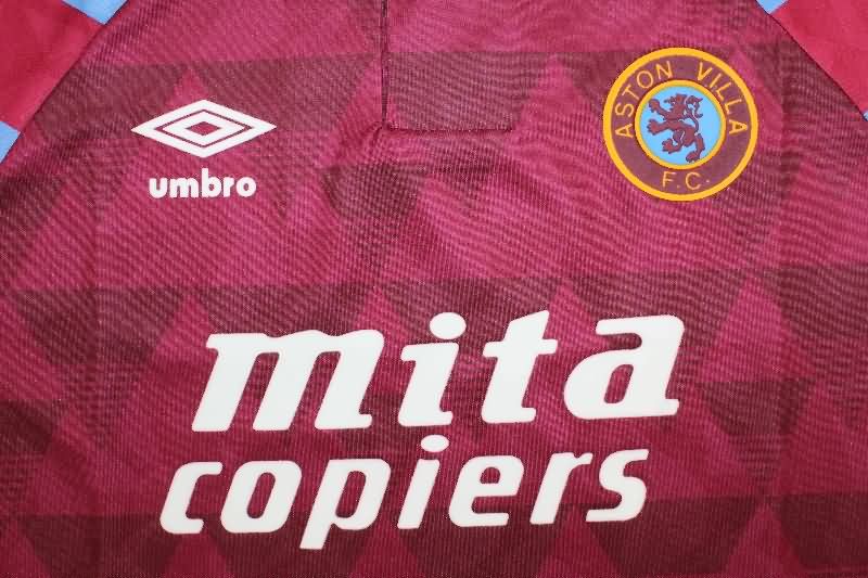 AAA Quality Aston Villa 1990/92 Home Retro Soccer Jersey