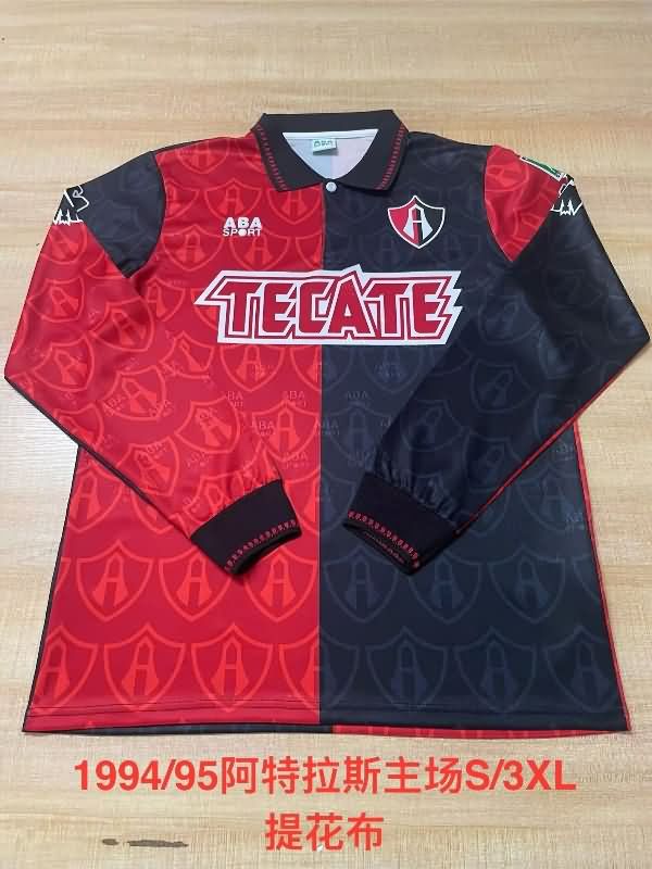 AAA Quality Atlas 1994/95 Home Retro Long Sleeve Soccer Jersey