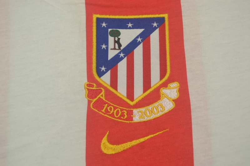 AAA Quality Atletico Madrid 2003 Centenary Home Retro Soccer Jersey