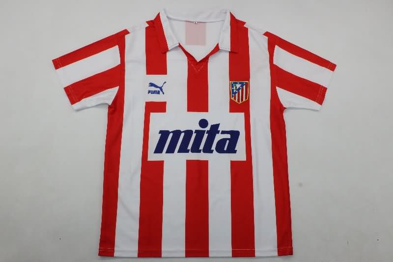 AAA Quality Atletico Madrid 1987/89 Home Retro Soccer Jersey AAA Quality Atletico Madrid 1987/89 Home Retro Soccer Jersey