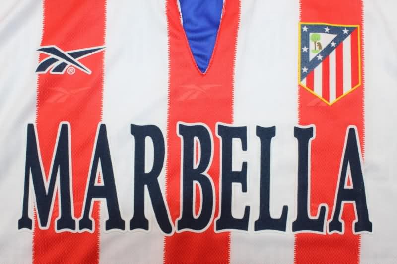 Atletico Madrid Soccer Jersey Home Retro Replica 1998/99