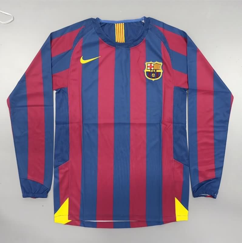 Barcelona Soccer Jersey Home Long Retro Replica 2005/06