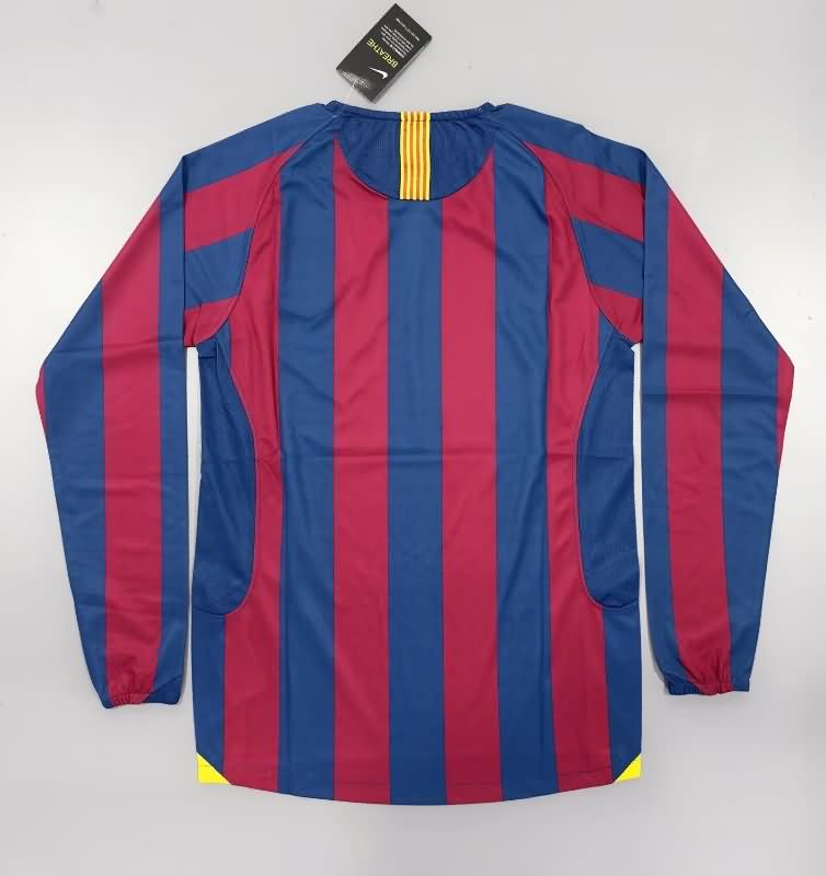 Barcelona Soccer Jersey Home Long Retro Replica 2005/06