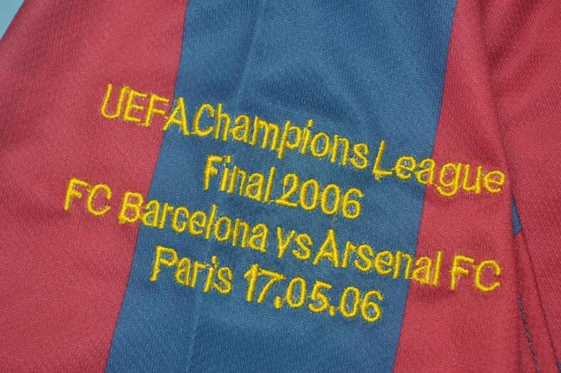 Barcelona Soccer Jersey Home UCL Retro Replica 2005/06