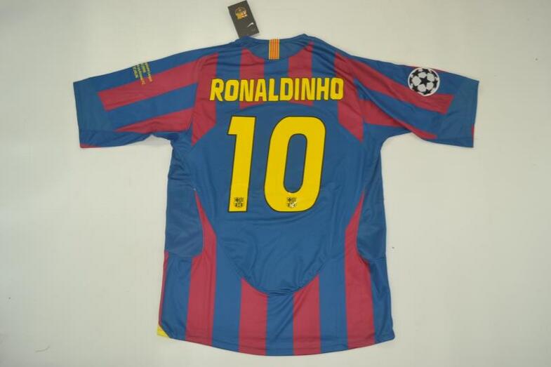 Barcelona Soccer Jersey Home UCL Retro Replica 2005/06