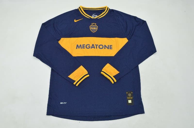 AAA Quality Boca Juniors 2006/07 Home Retro Long Sleeve Soccer Jersey