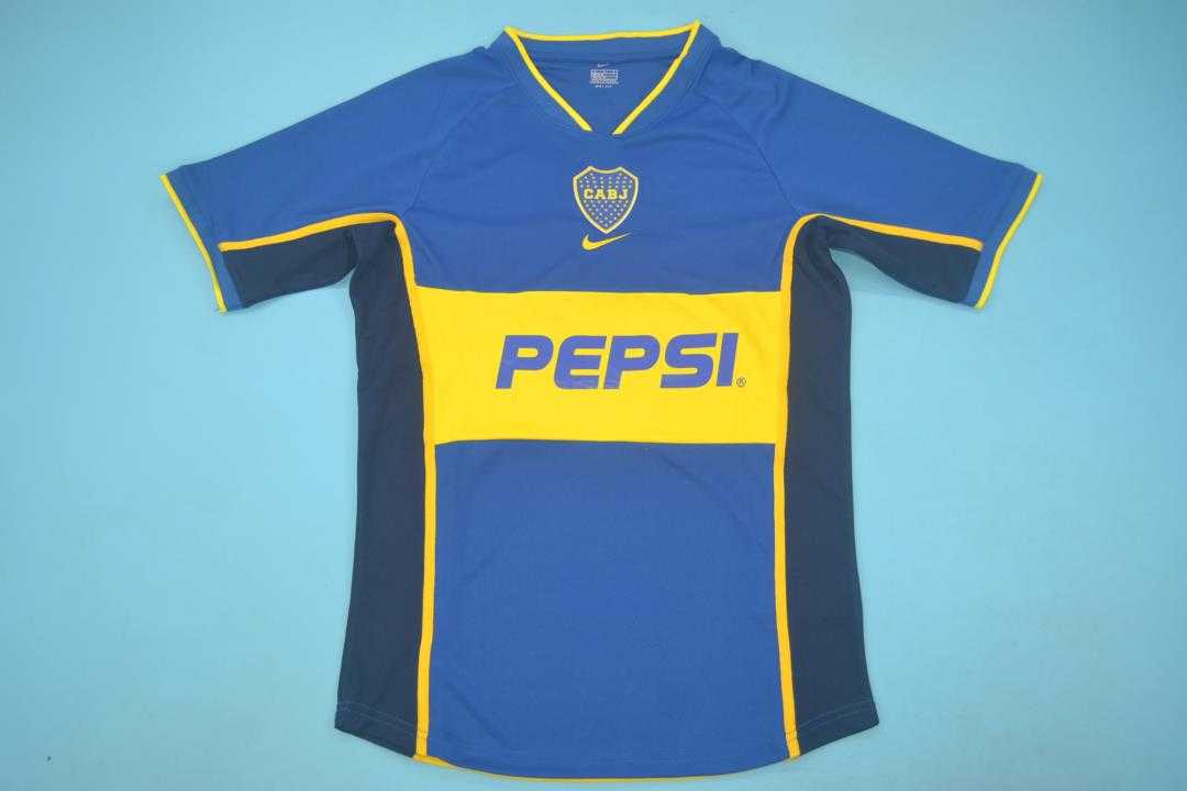 Boca Juniors Soccer Jersey Home Retro Replica 2002