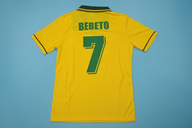 Brazil Soccer Jersey Home Retro Replica 1994