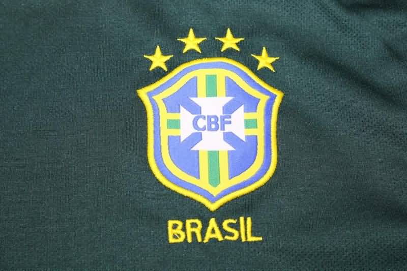 Brazil Soccer Jersey Goalkeeper Dark Green Retro Replica 1998
