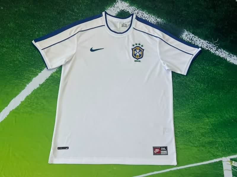 AAA Quality Brazil 1998 Goalkeeper White Retro Soccer Jersey