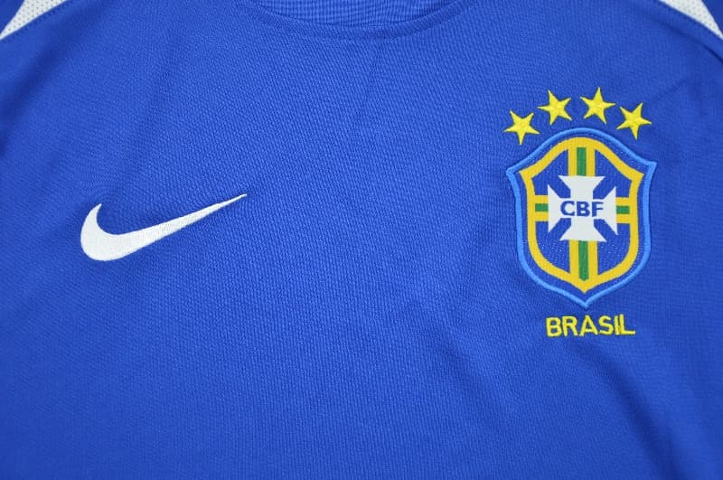 AAA Quality Brazil 2002 Away Long Sleeve Retro Soccer Jersey