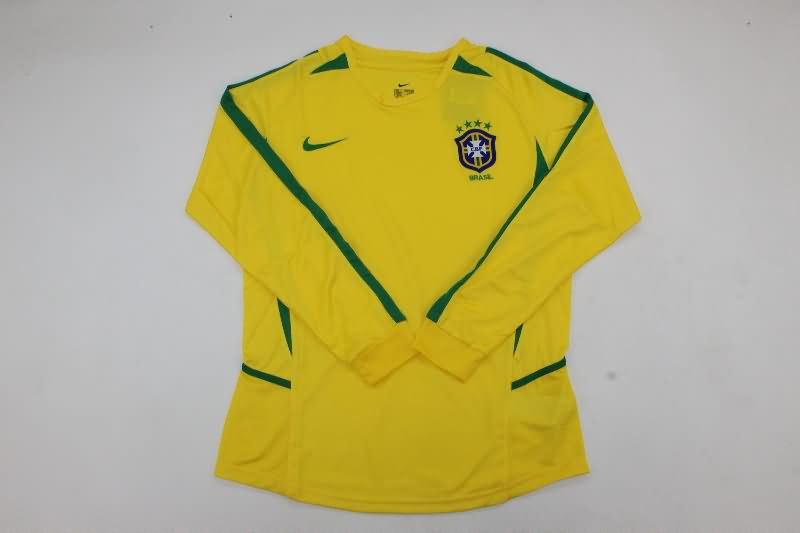 Brazil Soccer Jersey Home Long Sleeve Retro Replica 2002