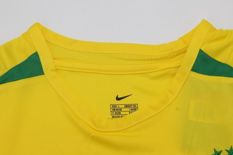 Brazil Soccer Jersey Home Long Sleeve Retro Replica 2002