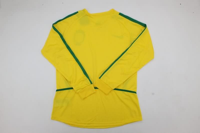 Brazil Soccer Jersey Home Long Sleeve Retro Replica 2002