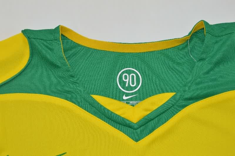 AAA Quality Brazil 2004 Home Retro Long Sleeve Soccer Jersey