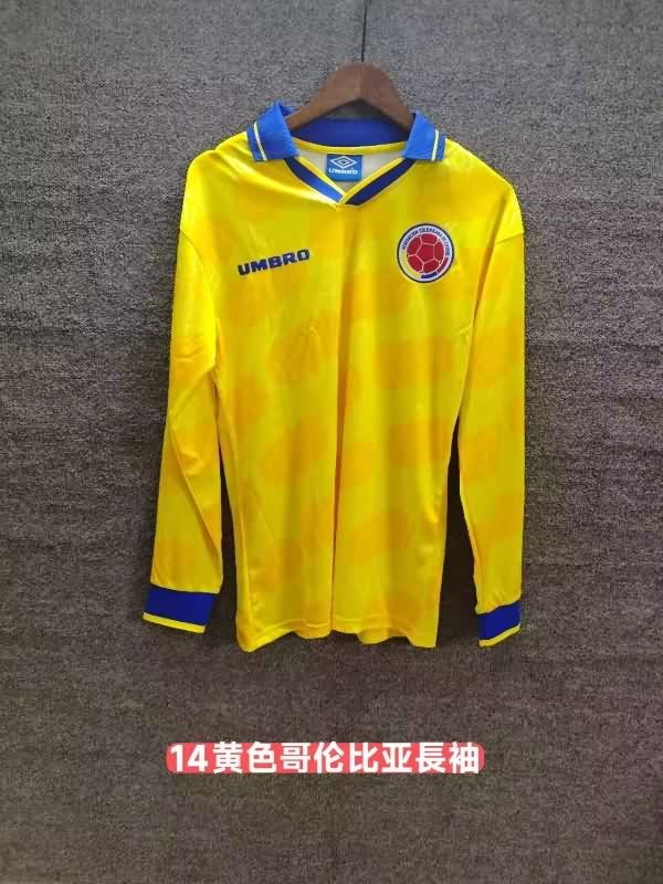 AAA Quality Colombia 1994 Home Long Sleeve Retro Soccer Jersey