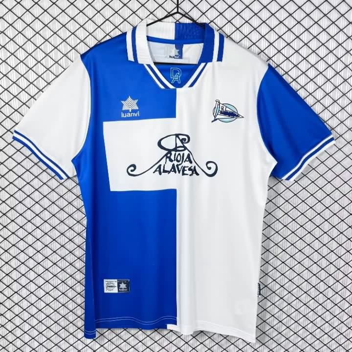 AAA Quality Deportivo Alaves 2000/01 European Home Retro Soccer Jersey AAA Quality Deportivo Alaves 2000/01 European Home Retro Soccer Jersey