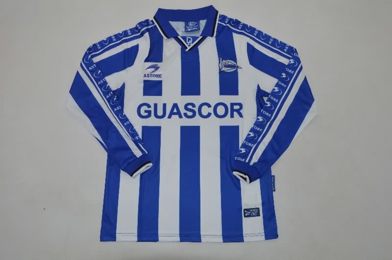 AAA Quality Deportivo Alaves 1998/99 Home Retro Long Sleeve Soccer Jersey AAA Quality Deportivo Alaves 1998/99 Home Retro Long Sleeve Soccer Jersey