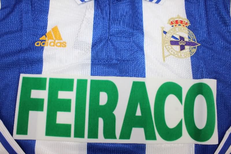 AAA Quality Deportivo La Coruna 1999/00 Home Long Sleeve Retro Soccer Jersey