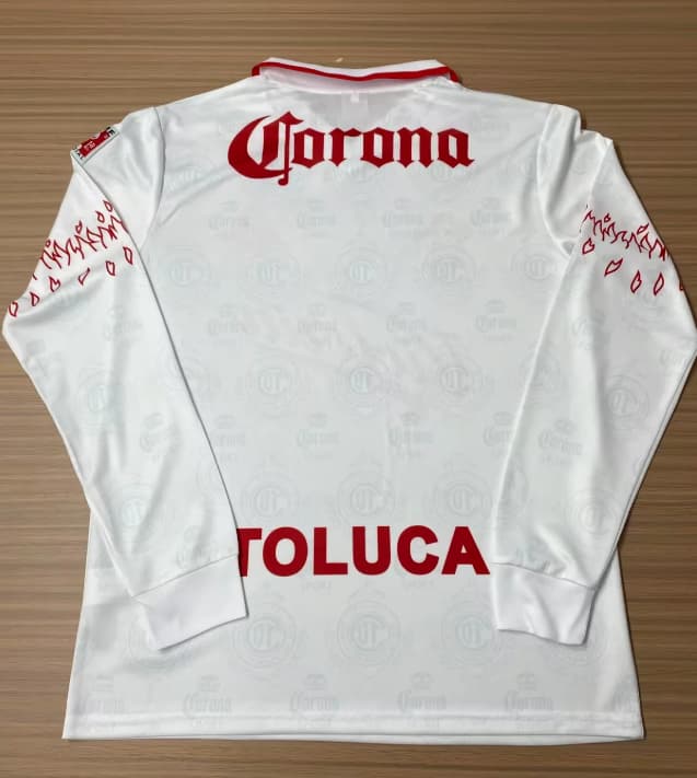 AAA Quality Deportivo Toluca 1996/97 Away Retro Long Sleeve Soccer Jersey