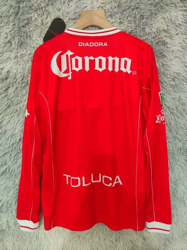 AAA Quality Deportivo Toluca 1998/99 Home Retro Long Sleeve Soccer Jersey