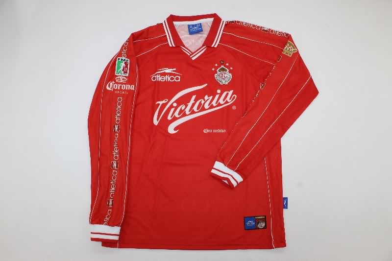 AAA Quality Deportivo Toluca 1999/00 Home Retro Long Sleeve Soccer Jersey