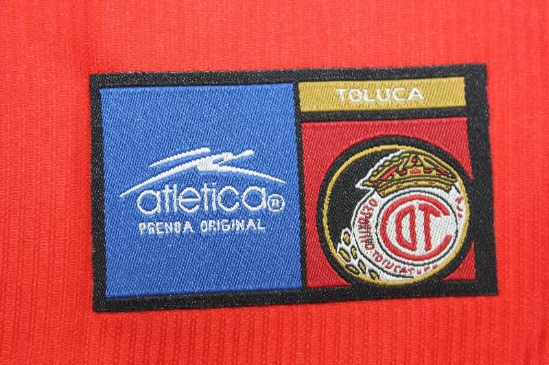 AAA Quality Deportivo Toluca 1999/00 Home Retro Long Sleeve Soccer Jersey