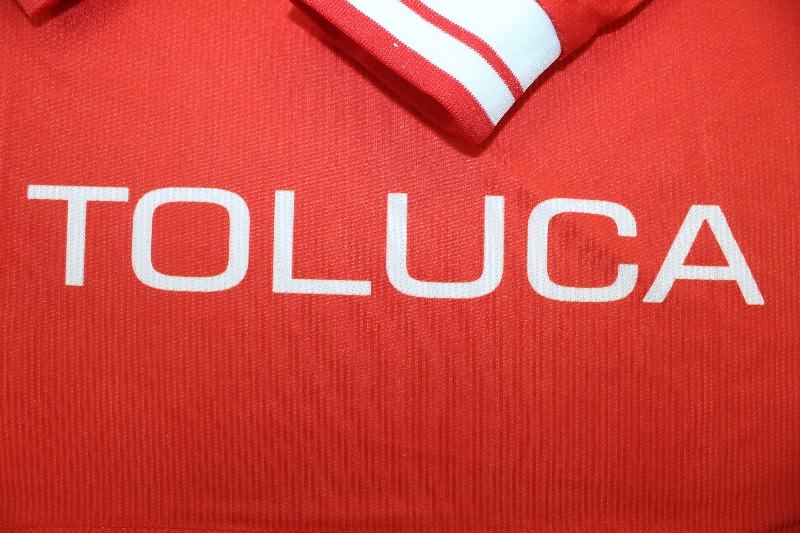 AAA Quality Deportivo Toluca 1999/00 Home Retro Long Sleeve Soccer Jersey