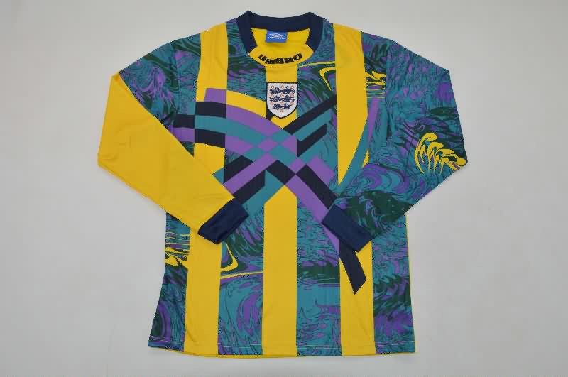 AAA Quality England 1995 Goalkeeper Long Sleeve Retro Soccer Jersey