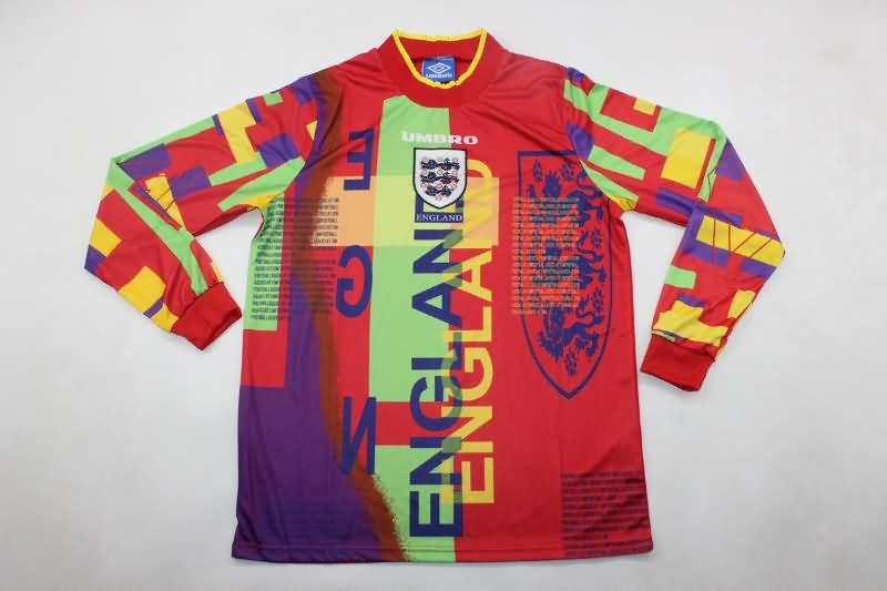 England Soccer Jersey Goalkeeper Orange Long Sleeve Retro Replica 1996