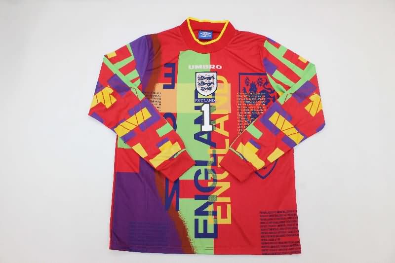 England Soccer Jersey Goalkeeper Orange Long Sleeve Retro Replica 1996