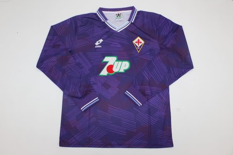 Fiorentina Soccer Jersey Home Long Sleeve Retro Replica 1992/93